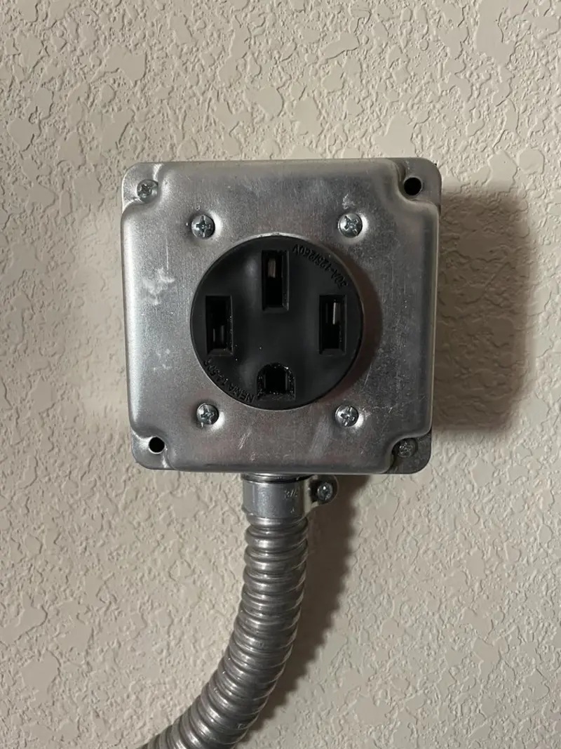 NEMA 14-50 outlet installed for Smart Home Electrical in Martinsville