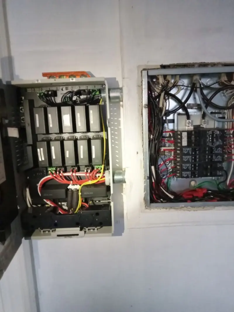 Electrical panel upgrade completed for Security Camera Wiring in Martinsville
